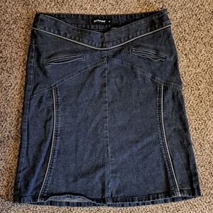 Vintage Y2K Dollhouse Stretch Denim Blue Jean Skirt Juniors Size 9
